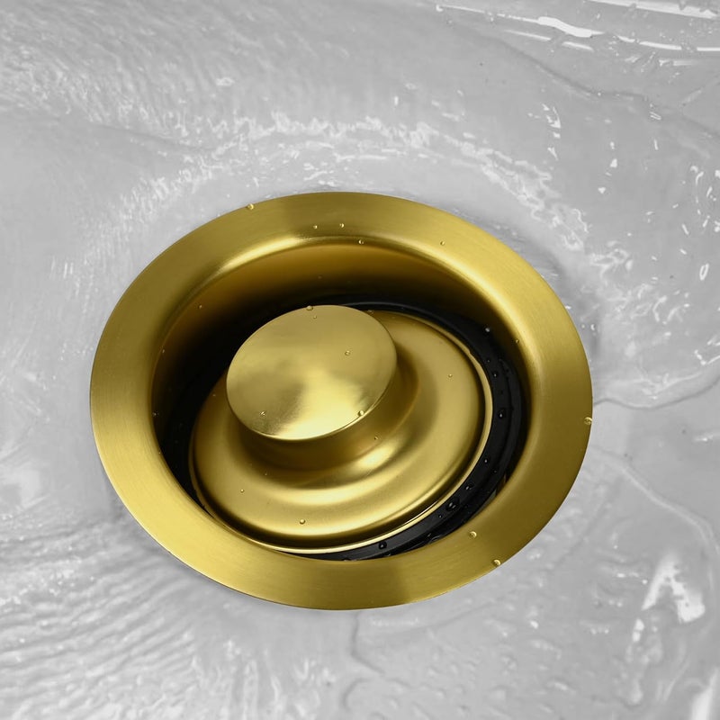 SettleDown Sink Flange Gasket for Garbage Disposal and Sink Stopper Stainless Steel 3-1/2 inch Standard Sink Drain Opening Kitchen Sink Replacement Accessories (Gold Polished Brushed) - Image 3