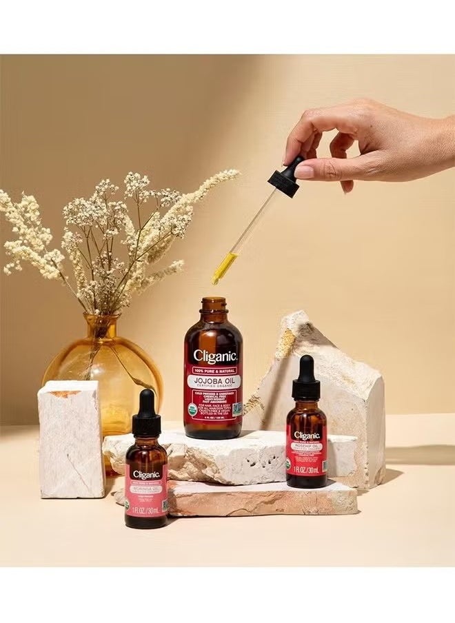 Cliganic Organic Jojoba Oil, 100% Pure (4oz), Moisturizing Oil for Face, Hair, Skin & Nails, Natural Cold Pressed Hexane Free, Base Carrier Oil, 120ML  - Image 5