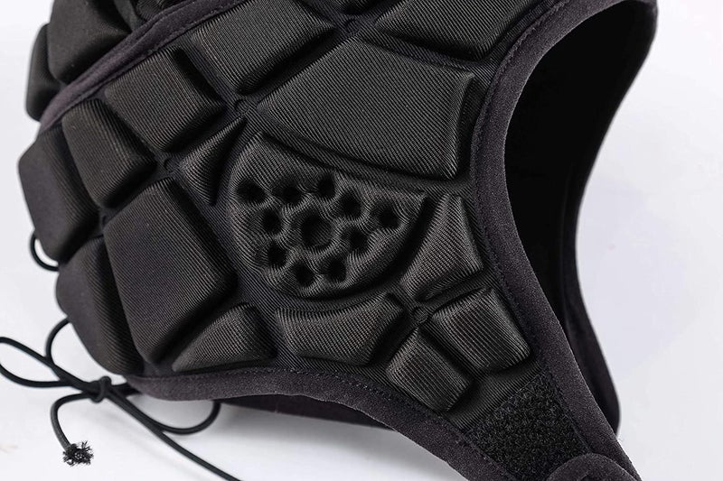 Ndola Adjustable Rugby Helmet Headguard Soft Padded Shell Hockey Head Guard Soccer Protective Headgear Scrum Cap 7v7 Flag Football Head Protector Support Soft Foam - Image 5