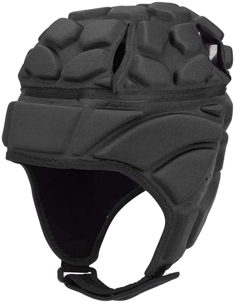 Ndola Adjustable Rugby Helmet Headguard Soft Padded Shell Hockey Head Guard Soccer Protective Headgear Scrum Cap 7v7 Flag Football Head Protector Support Soft Foam - Image 1