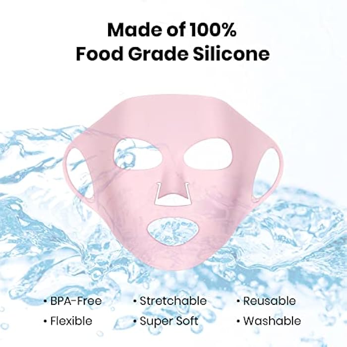 Lindo Silimask - Reusable Anti-Wrinkle Silicone Face Mask Holder for Sheet Masks, Moisturizing Facial Mask Cover, Prevent Evaporation, Beauty Face Tool, Travel Pouch Included, 2 Pack - Image 5