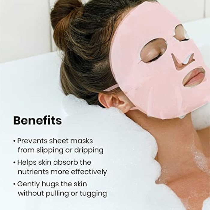Lindo Silimask - Reusable Anti-Wrinkle Silicone Face Mask Holder for Sheet Masks, Moisturizing Facial Mask Cover, Prevent Evaporation, Beauty Face Tool, Travel Pouch Included, 2 Pack - Image 3
