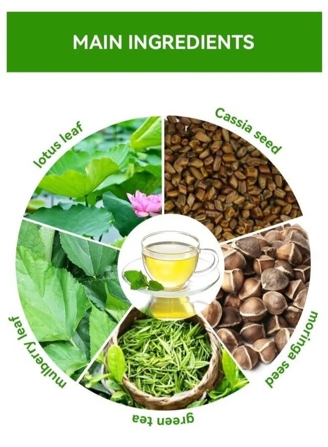 Slimtea Lslimtea Premium Organic Herbal Slimming Tea. Description: A 14-day detox tea designed to burn fat, speed up metabolism, and energize the body. Ingredients: A blend of lotus leaves, cassia seeds, moringa seeds, mulberry leaves, and green tea. Uses: A natural product for detoxification and weight loss. - Image 3