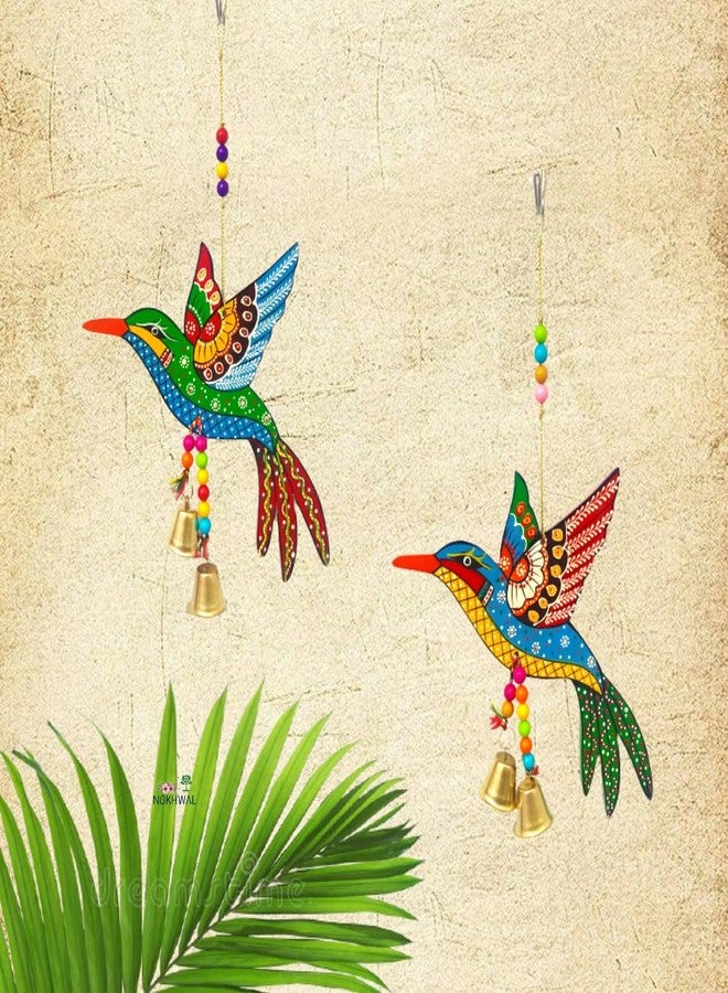 NOKHWAL Hanging Bird Handmade Birds for Main Door Garden Decorative Wall Hanging Birds Balcony Decoration Hanging Decorative Items for Holl Office Room Wall Décor Decorative for Home - Image 1