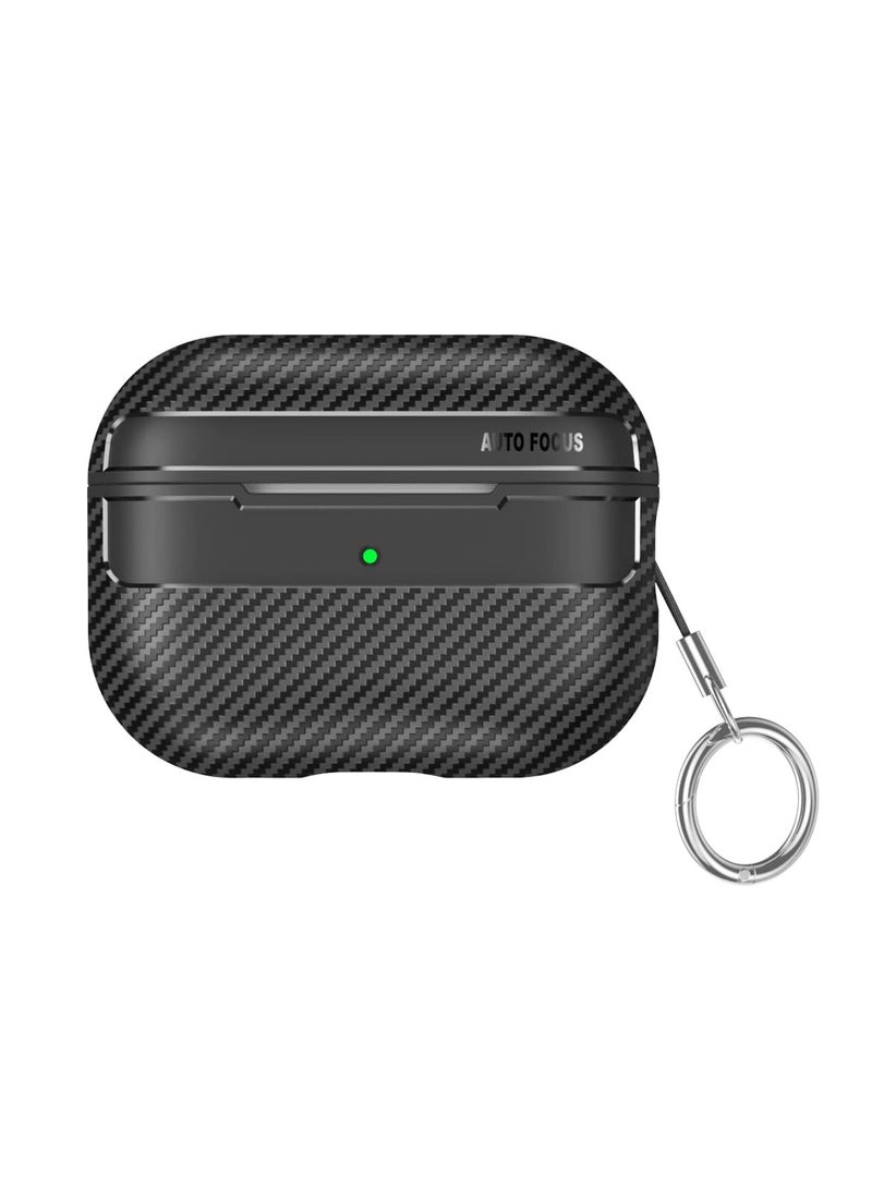 Carbon Fiber Grain Pattern Soft Silicon Earphone Case Cover for Airpods Pro 2nd Gen 2022 (for Airpods Pro 2) - Image 1
