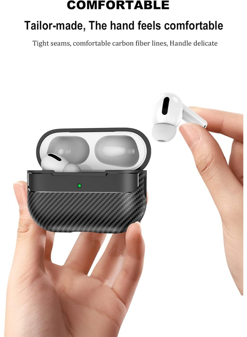 Carbon Fiber Grain Pattern Soft Silicon Earphone Case Cover for Airpods Pro 2nd Gen 2022 (for Airpods Pro 2) - Image 4
