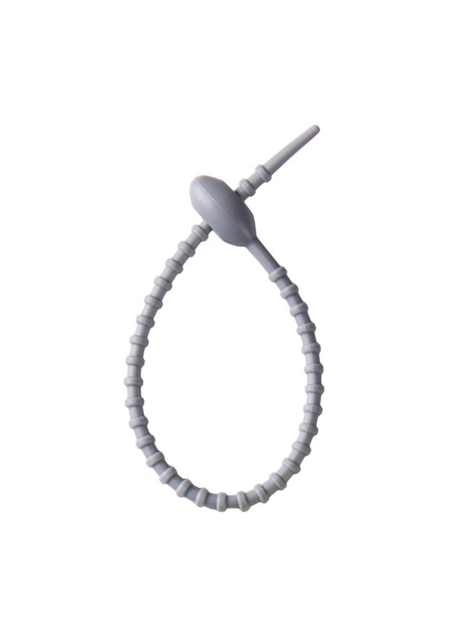 Loquat 210mm Frog Silicone Ties Winding Machine Diy Keychain Jewelry Bag Blind Box Pendant Rope Winder Digital Computer Accessories-Color:Grey - Image 1