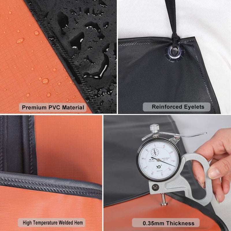 PVC chemical protective apron, waterproof, oil-proof, thickened apron, soft leather, adult apron for food, aquatic products, slaughterhouse, kitchen, labor protection apron - Image 5