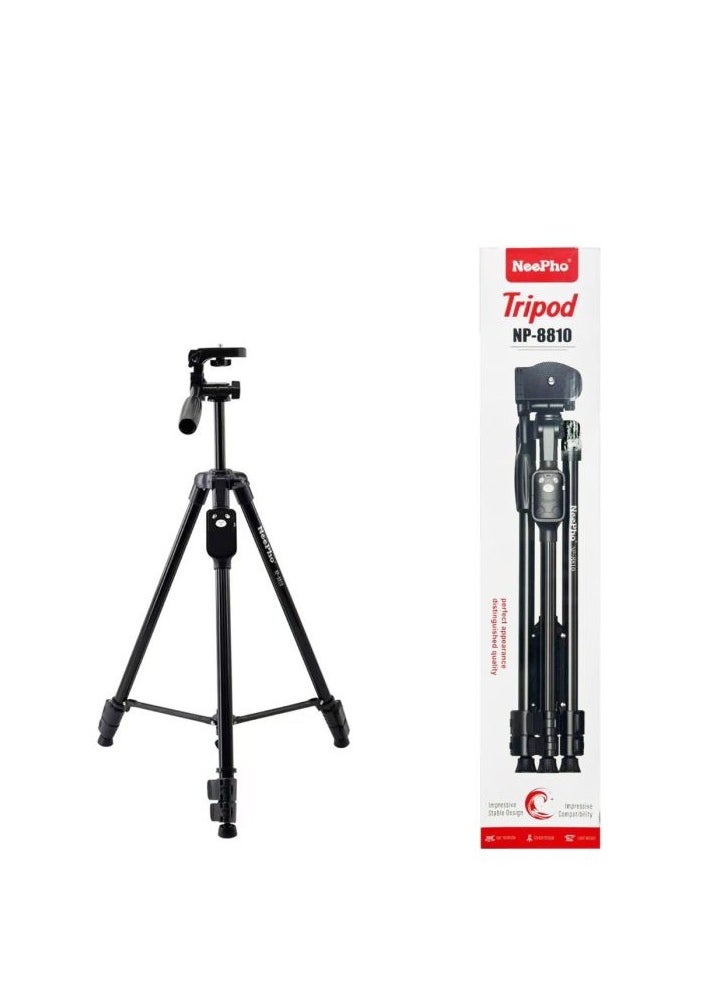Neepho Tripod NP-8810, 360° Rotation, Lightweight and Stable, Quick-Release Plate, Adjustable Clamp
