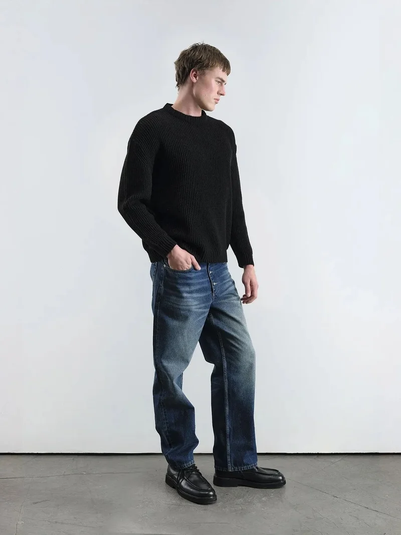 جيستو GIESTO Textured Ribbed Knit Sweater