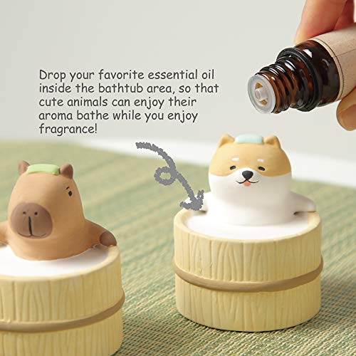 Terra Distribution Aroma Ceramic Stone Diffuser [Japan Import] Aromatherapy Essential Oil Diffuser, Non Electric, Passive, Unique, Cute, Animal, Design for Women, Men, and Gifts (Bathing Cat) - Image 3