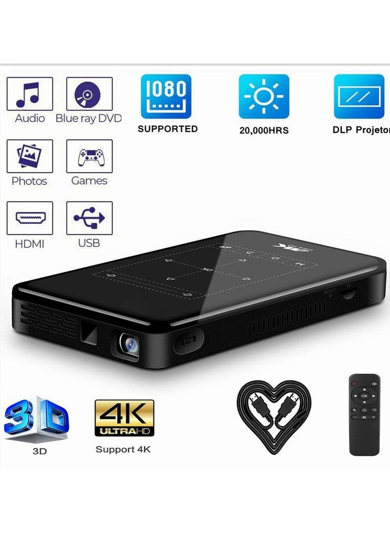 4K Mini Projector With WiFi And Bluetooth Built In Android Rechargeable Portable Outdoor Projector Support 4K Video Decoding For Mobile Laptop Smart Phone  - Image 4