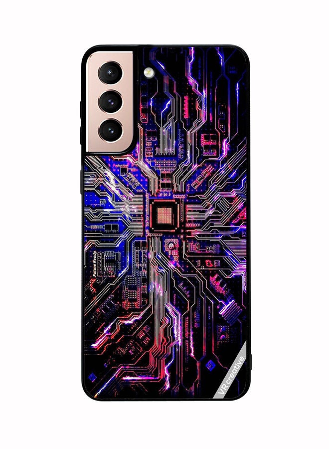 VR CREATIVE Protective Case Cover For Samsung Galaxy S21 Plus 5G Techno Color Design Multicolour - Image 1