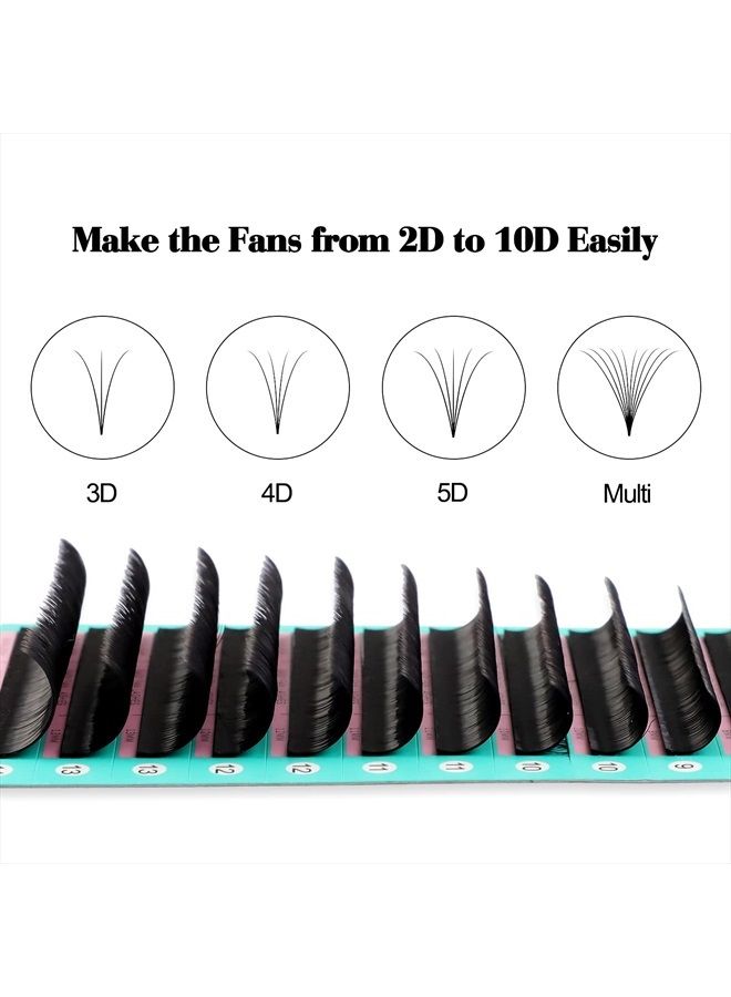 VAVALASH Eyelash Extension Supplies D Curl 0.07 Rapid Volume Lash Extensions Easy Fan 3D 4D 5D 6D 7D 10D Automatic Blooming Flower Lashes Self Fanning Russian Individual （D-0.07,8-15mm） - Image 3