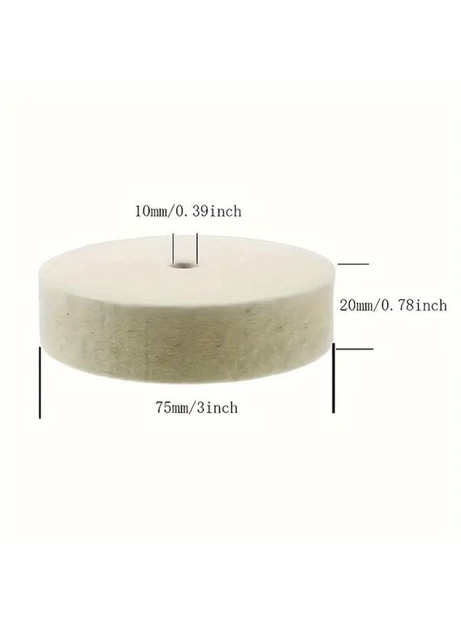 1pc 3 Inch Heavy Duty Compressed Felt Polishing Wheel 3 8 Arbor for Bench Grinder - Image 3