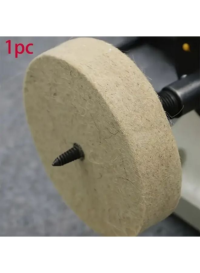 1pc 3 Inch Heavy Duty Compressed Felt Polishing Wheel 3 8 Arbor for Bench Grinder - Image 1