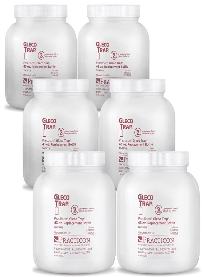 Practicon Gleco Trap 43 oz. Replacement Bottles for Clay & Plaster Sink Trap, Pack of 6 - Image 1
