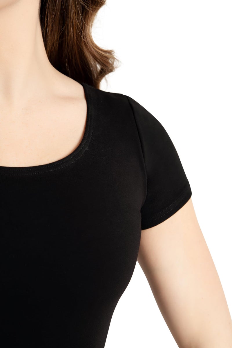 Capezio Women's Classic Short Sleeve Leotard,Black,Small - Image 4