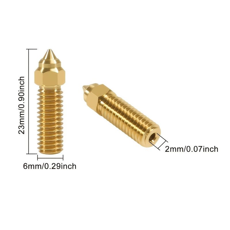 6 قطع فوهات نحاسية عالية السرعة بقطر 0.4 مم متوافقة مع طابعات إندر 3 V3 KE وK1 Max وCR 10 SE وCR M4 وأجزاء طابعات ثلاثية الأبعاد - Image 2