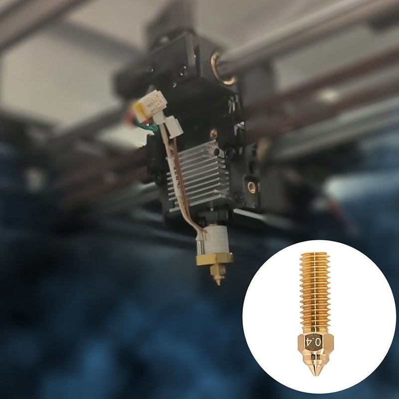 6 قطع فوهات نحاسية عالية السرعة بقطر 0.4 مم متوافقة مع طابعات إندر 3 V3 KE وK1 Max وCR 10 SE وCR M4 وأجزاء طابعات ثلاثية الأبعاد - Image 4