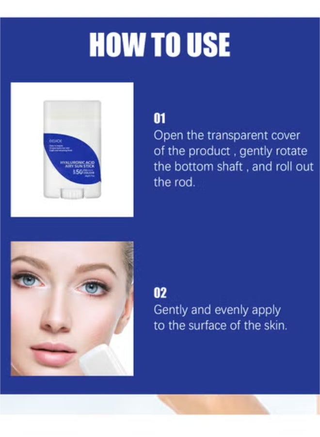 EELHOE HYALURONIC ACID AIRY SUN STICK SPF 50+ PA++++ 22g - Image 4