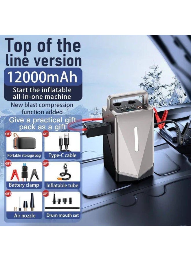 GF01 Multi-Function Jump Starter & Air Pump with Power Bank & LED Light - Image 2