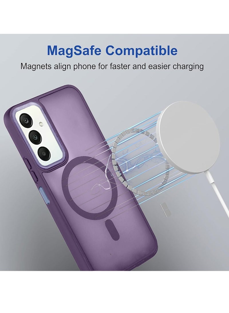 Techie غطاء ماغسيف مغناطيسي شفاف مع واقي عدسة كاميرا بارز لهاتف سامسونغ جالاكسي A15 - بنفسجي غير لامع - Image 2