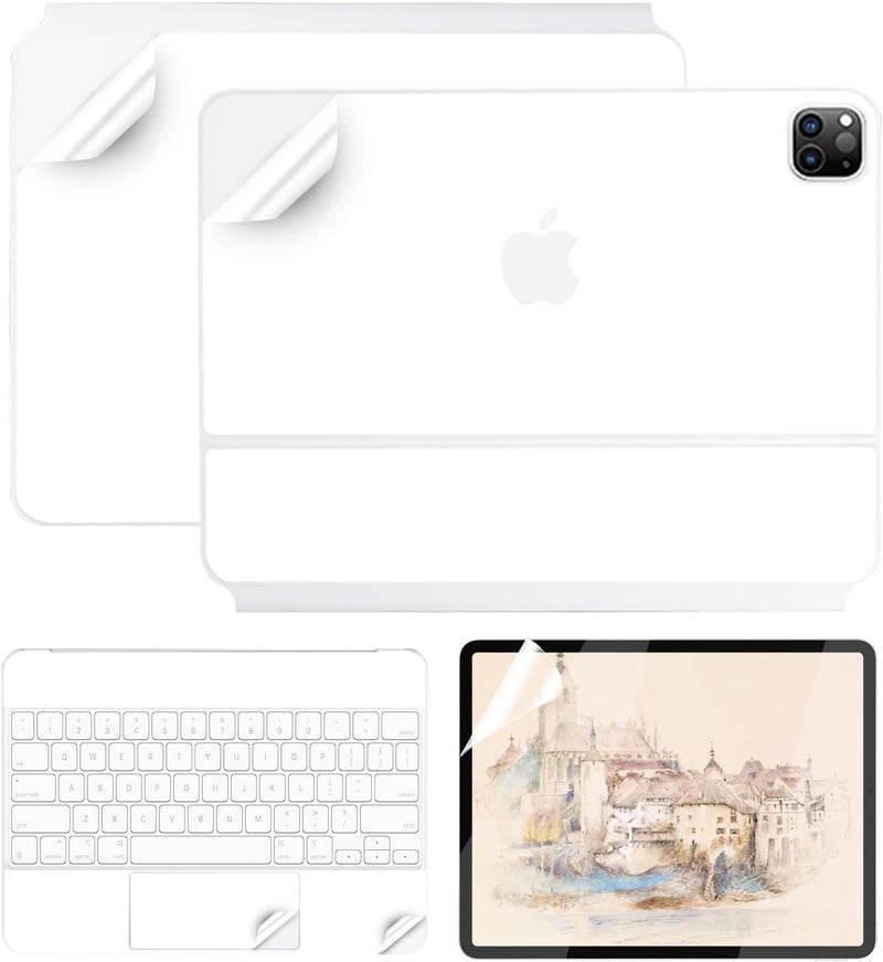IMMOENUC 5-in-1 Tablets Skin Sticker Decals for 2020/2021/2022 Apple ipad Pro M2 Magic Keyboard 11 inch Keyboard Cover Palm Rest Screen Protector (for Magic Keyboard 11 inches 2020/2021/2022) - Image 1