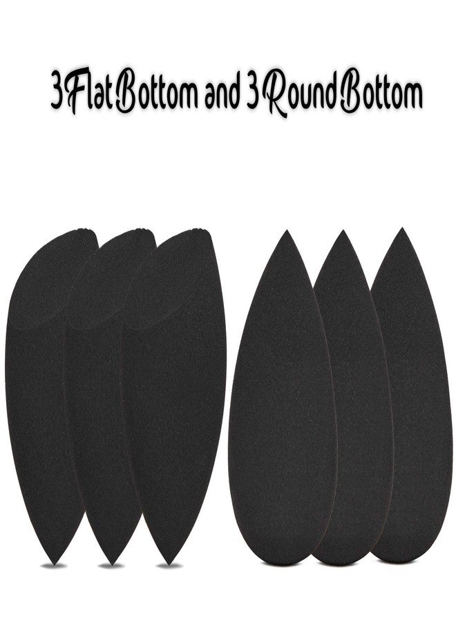 Opaz 6 Pcs Black Makeup Sponge Blender Set Non-latex Beauty Foundation Blending Edgeless Flawless Liquid, Cream, and Powder applicator sponges Puff set case - Image 3