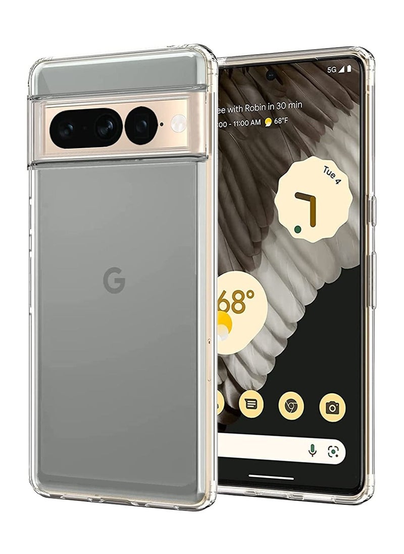 Google Pixel 7 Pro Crystal Clear Case Soft TPU Slim Shockproof Back Cover 6.7 inch  - Image 2