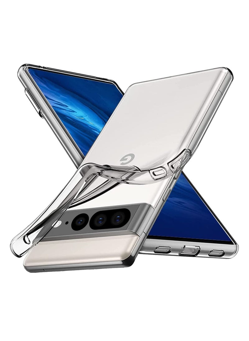 Google Pixel 7 Pro Crystal Clear Case Soft TPU Slim Shockproof Back Cover 6.7 inch  - Image 4