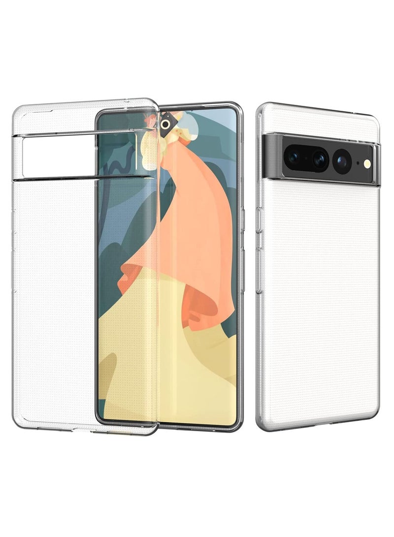 Google Pixel 7 Pro Crystal Clear Case Soft TPU Slim Shockproof Back Cover 6.7 inch