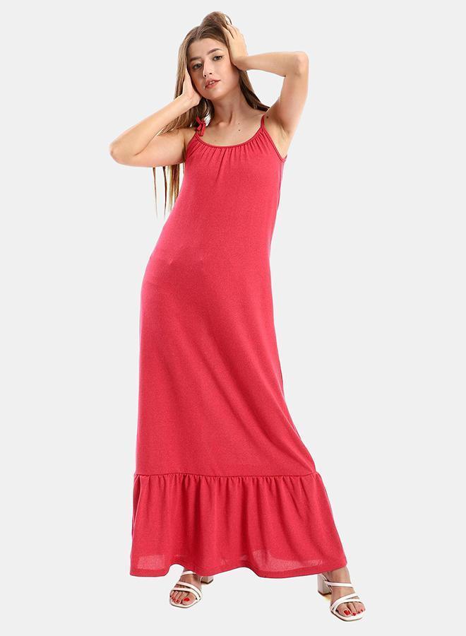 kady Jamila Women Spaghetti Sleeves Tiered Casual DressWomen ,melon-XXL - Image 1