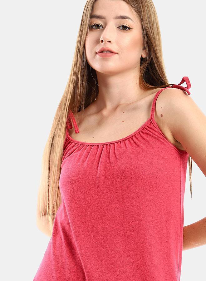 kady Jamila Women Spaghetti Sleeves Tiered Casual DressWomen ,melon-XXL - Image 4