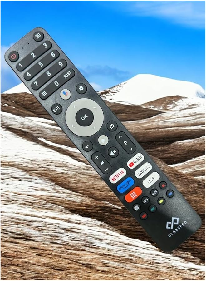 إيروريكس جهاز تحكم عن بعد بديل متوافق مع أجهزة تلفزيون Classpro الذكية يتميز بأزرار وصول سريعة لـ Netflix وYoutube وPrime Video - Image 4
