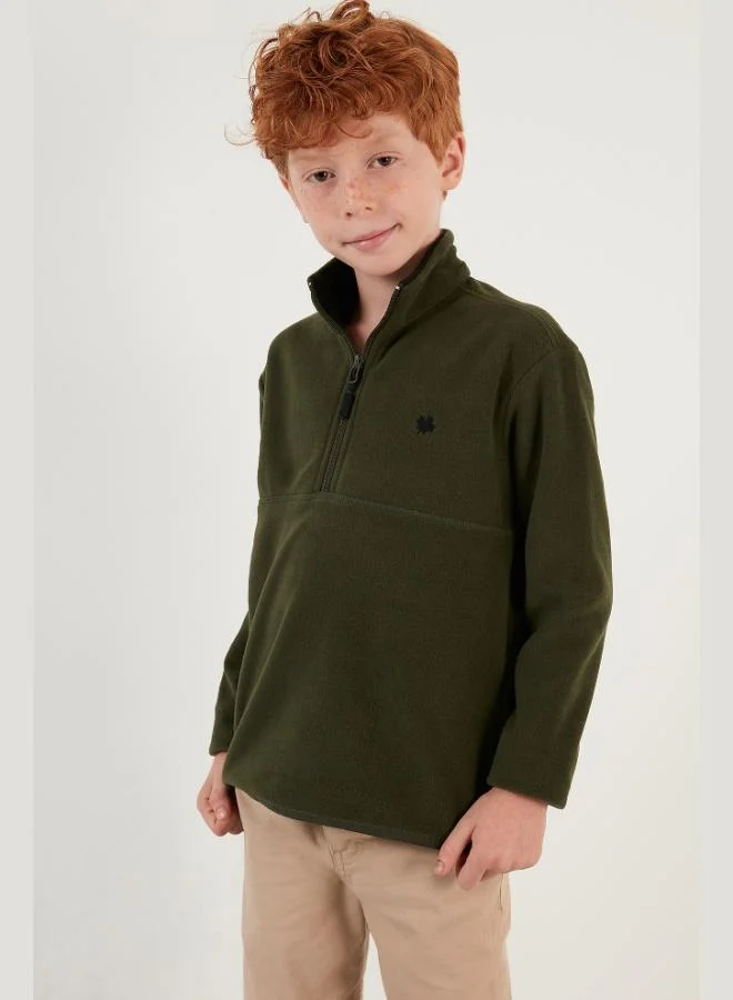 Lela Lela Soft Texture Zippered Stand Collar Raised Winter Fleece Unisex Child POLAR 5905002