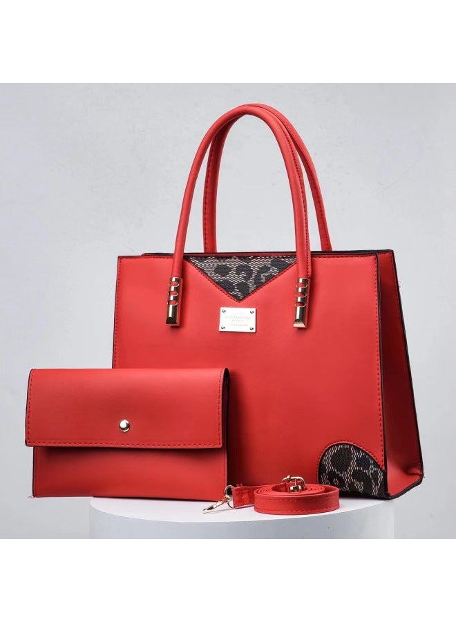 Dezia Letter Bag Casual Large Capacity Two-piece Handbag New Shoulder Messenger Bag Women's Fashion - Image 3