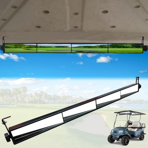 HKOO Golf Cart Rear View Mirror , HKOO Golf Cart Mirror, Universal 4 Panel Rear View Mirror fits Golf Carts EZGO, Club CAR - Image 1
