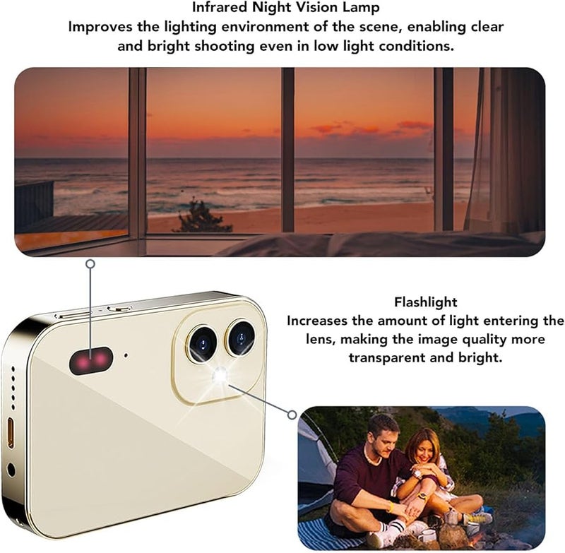 4K Digital Camera 64MP Triple Lens 120 Degree Wide Angle 3 Inch Touchscreen Type 2 Color - Image 4