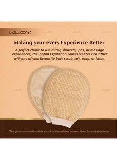 KLOY KLOY Natural Ramie Bath Glove Scrubber Exfoliator for High Lather Cleansing (Pack of 1)  - Image 3