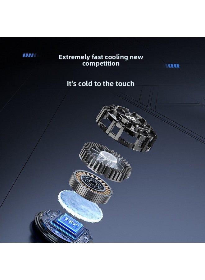 2024 JS80 Mobile Phone Radiator Magnetic Semiconductor Chicken Cooling Artifact Fan Back Clip Private Mold-Color:Js80 Icing┃Black┃With - Image 5