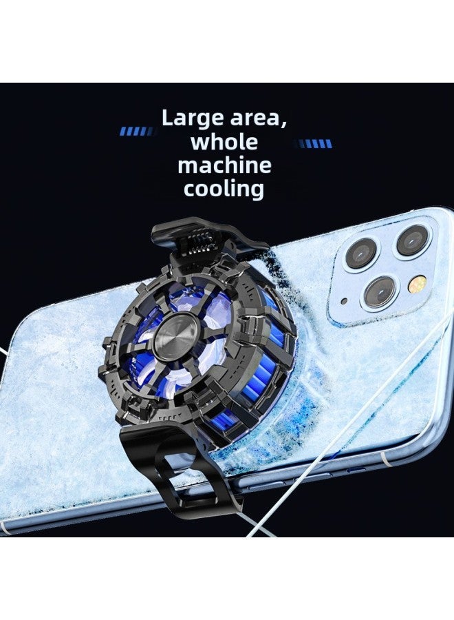 2024 JS80 Mobile Phone Radiator Magnetic Semiconductor Chicken Cooling Artifact Fan Back Clip Private Mold-Color:Js80 Icing┃Black┃With - Image 4