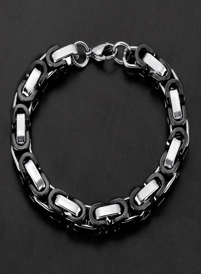 إنفيكتا سوار إنفيكتا رجالي، سلسلة من الفولاذ المقاوم للصدأ، مصقول على الطراز البيزنطي، 8 مم، 8.75 بوصة، مقاس واحد، فولاذ مقاوم للصدأ، بدون أحجار كريمة - Image 5