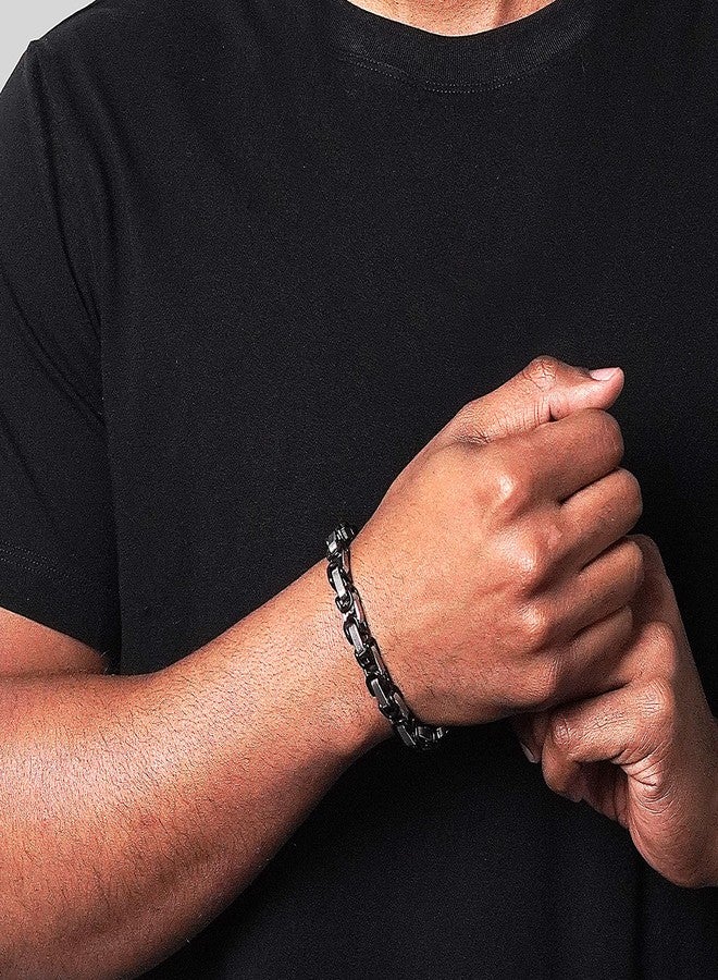 إنفيكتا سوار إنفيكتا رجالي، سلسلة من الفولاذ المقاوم للصدأ، مصقول على الطراز البيزنطي، 8 مم، 8.75 بوصة، مقاس واحد، فولاذ مقاوم للصدأ، بدون أحجار كريمة - Image 2