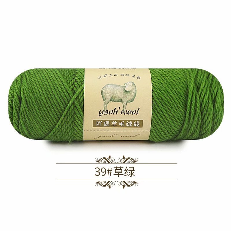 Handmade Wool Yarn Scarf Hat Coat for Children 39 Grass Green