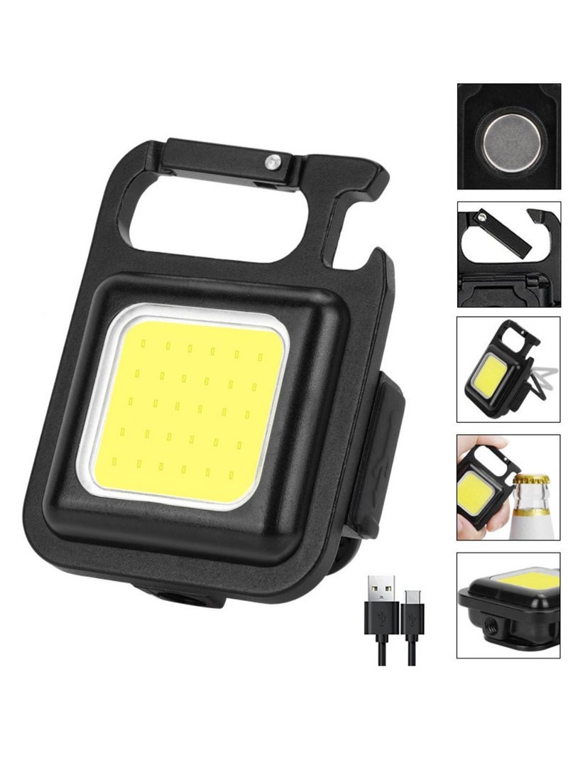 Mini LED Flashlight, Rechargeable Keychain Mini Flashlight, 4 Light Modes Portable Pocket Light - Image 1