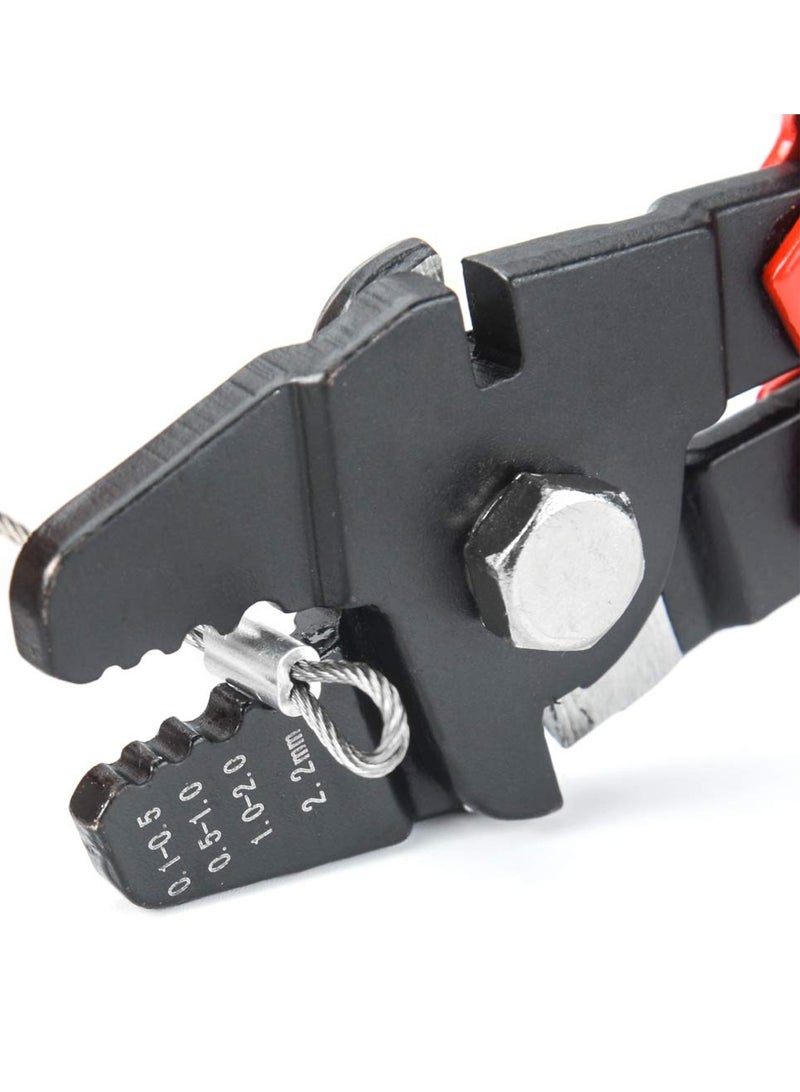 لوبيتيز كماشة سلك حبل 0.1-2.2 مم، غلاف ألومنيوم على شكل 8، مشبك ألومنيوم، مشبك ألومنيوم، كماشة ضغط خط الصيد، أداة ضغط حبل سلكي لضغط خطوط الصيد حتى 2.2 مم - Image 4