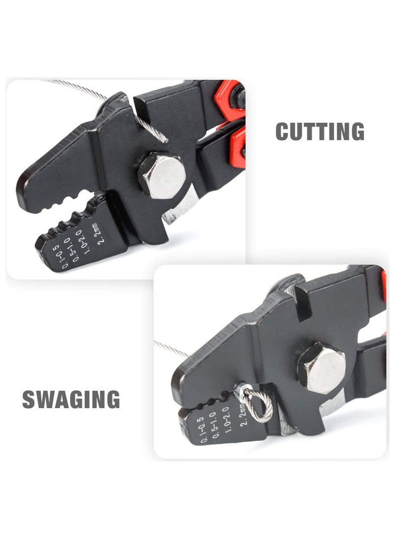 لوبيتيز كماشة سلك حبل 0.1-2.2 مم، غلاف ألومنيوم على شكل 8، مشبك ألومنيوم، مشبك ألومنيوم، كماشة ضغط خط الصيد، أداة ضغط حبل سلكي لضغط خطوط الصيد حتى 2.2 مم - Image 3