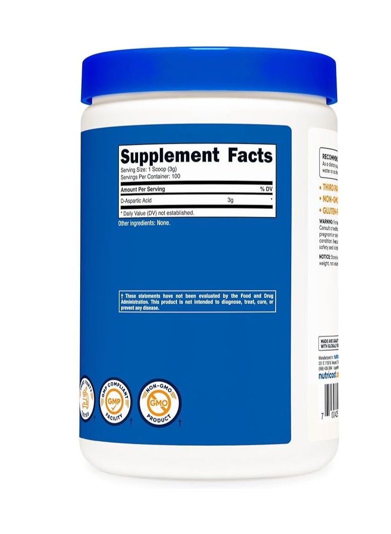 مسحوق حمض الأسبارتيك D (DAA) من nutricost 300 جرام - حمض الأسبارتيك D النقي - Image 5