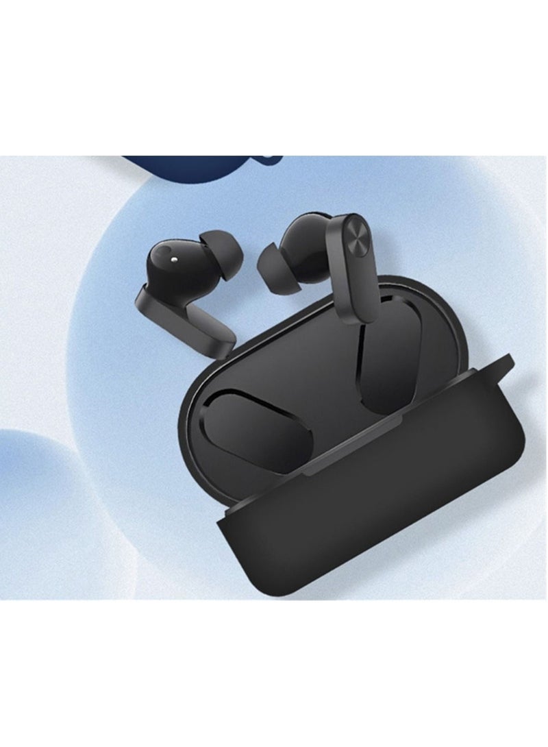Silicone Case Compatible with OnePlus Buds Ace Protective Cover with Carabiner Front LED Visible Support Wireless Charging  - Image 2
